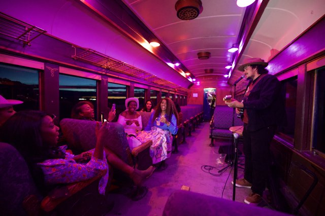Live Music Performance on Vintage Train Car