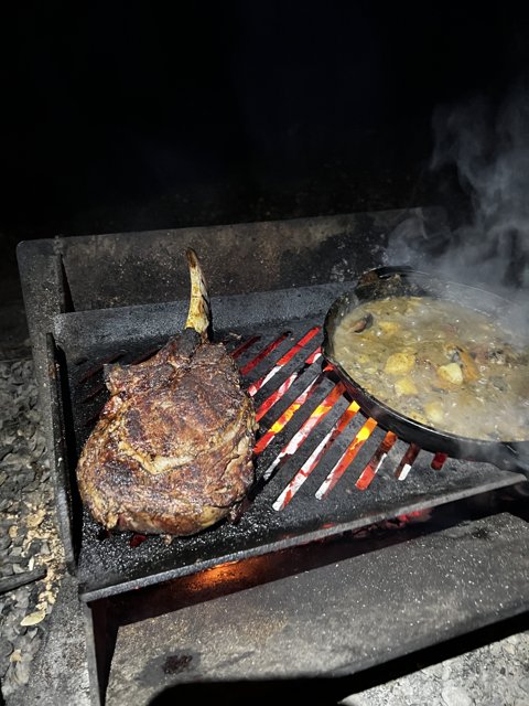 Grilled-to-Perfection Steak with Sizzling Cookware