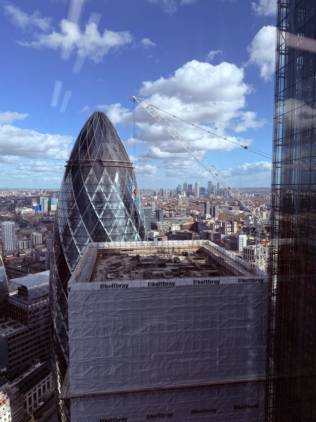 The Gherkin Rising: London's Iconic Skyline Under Construction