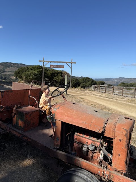 Young Pioneer at the Wheel