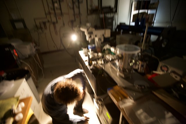The Man under the Light in UCLA Lab