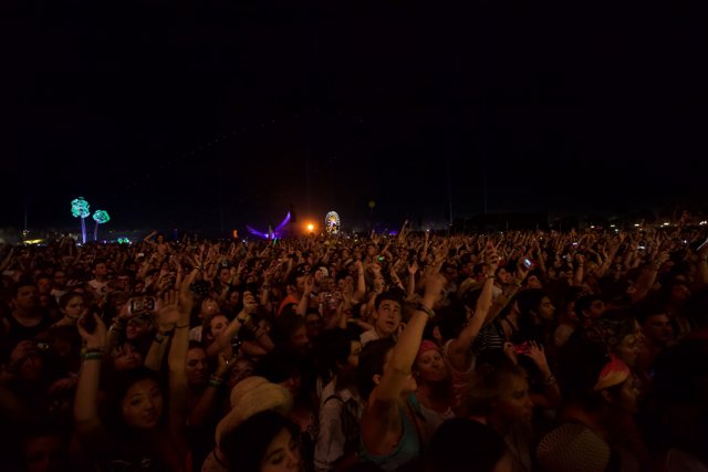 Coachella Nights: Hands Up in the Crowd