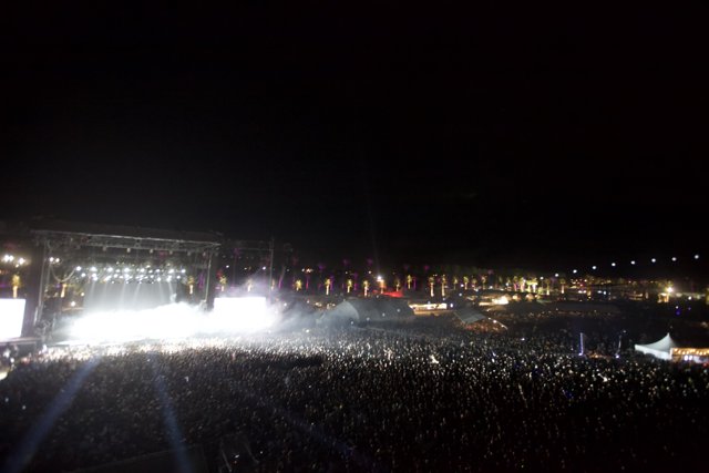 Illuminated Crowd at Rock Concert