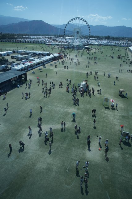 Sunny Day at Coachella 2024: A Spectacular Aerial View