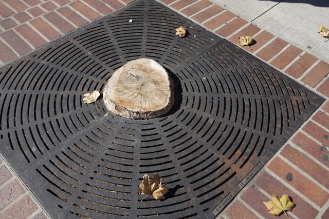 Tree Stump on Urban Grate