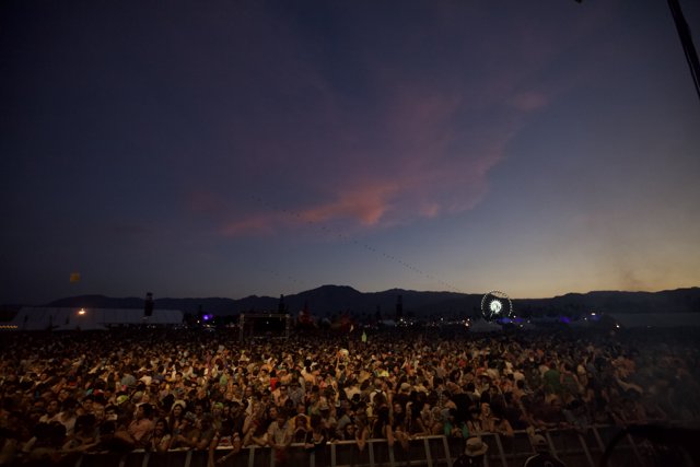 Coachella Music Festival at Dusk