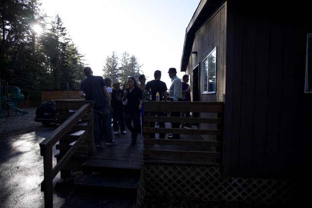 Gathering on the Fir Wood Porch