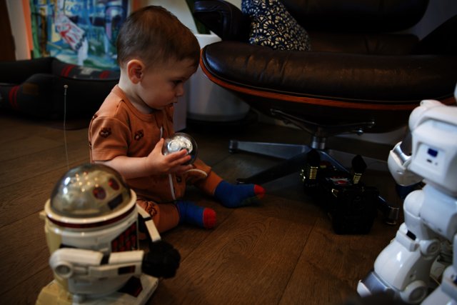 Baby's Playtime with a Robotic Friend