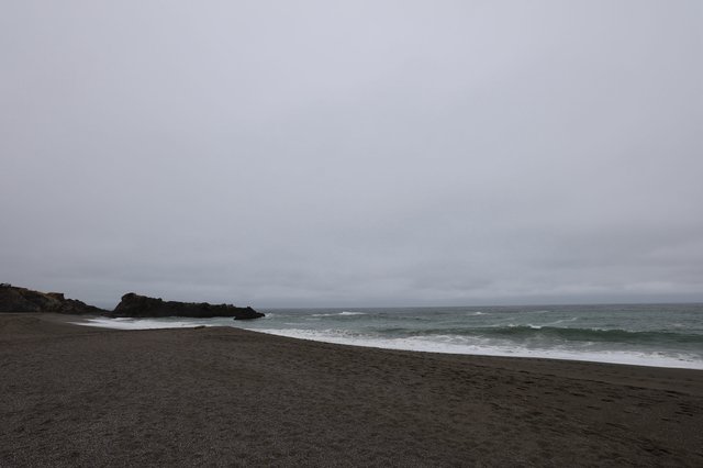Overcast Solitude on a Rugged Northern California Beach