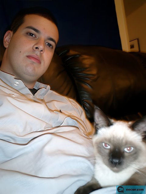 Man and Cat on the Couch