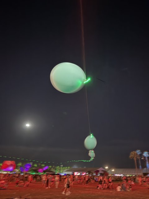 Moonlit Balloons Over Indio