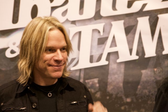 Andy Timmons Shows off His Signature Blonde Locks