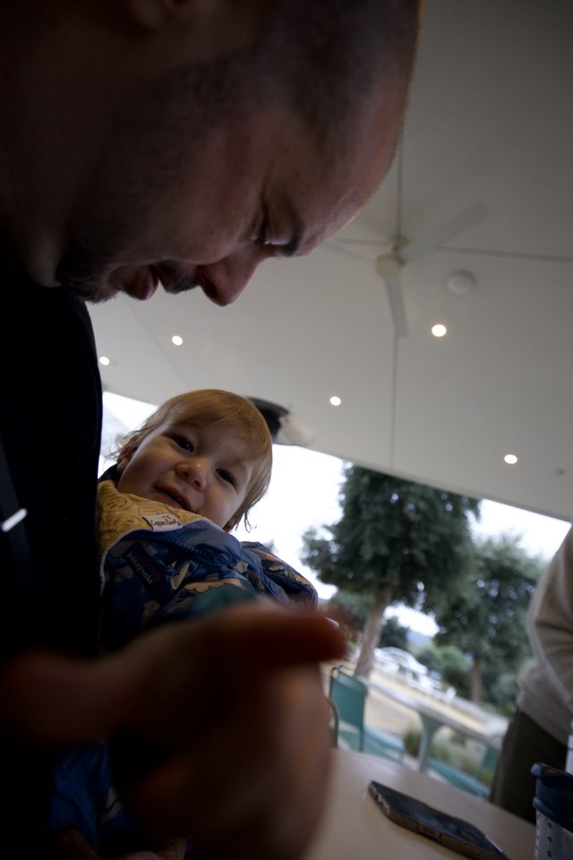 Father and Child Sharing a Joyful Moment Indoors