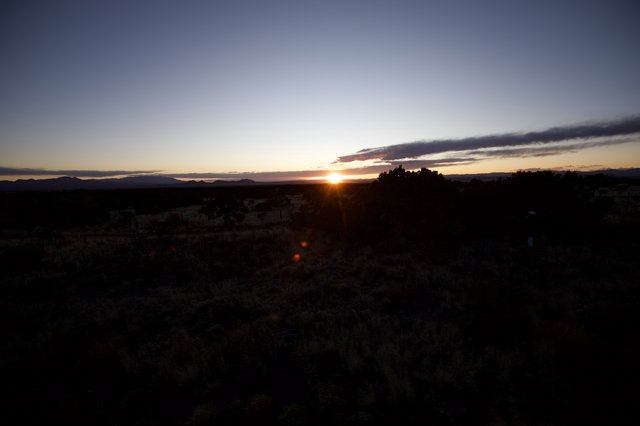 Desert Sunset Over New Mexico Landscape