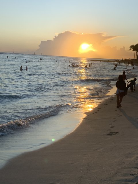 Golden Sunset on a Majestic Beach