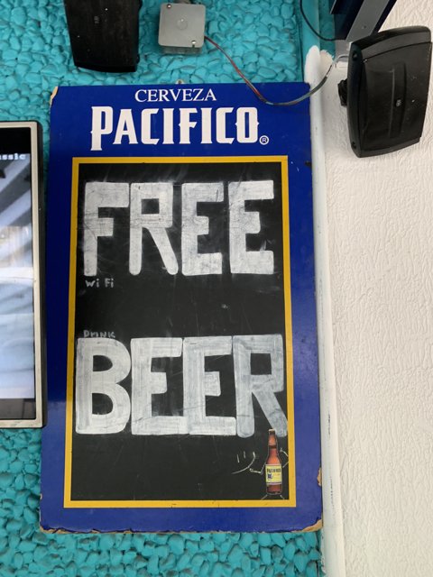Free Beer in Pacifico, Mexico