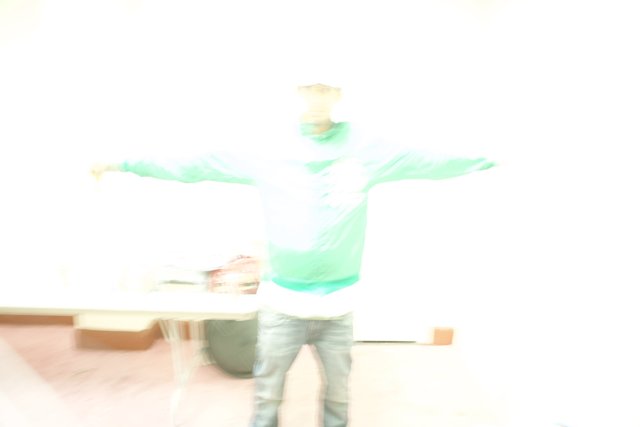 Blurry Figure in Cozy Clothing