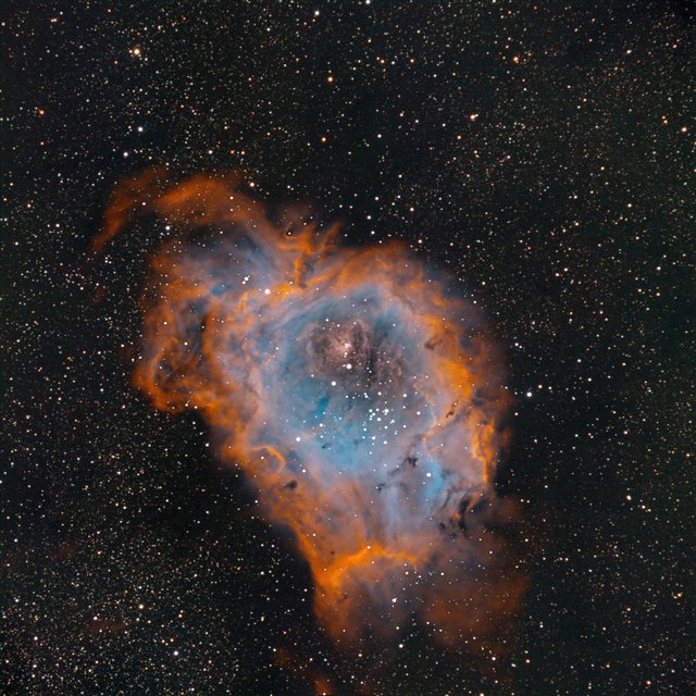 M8 Lagoon Nebula in SHO Narrowband Palette