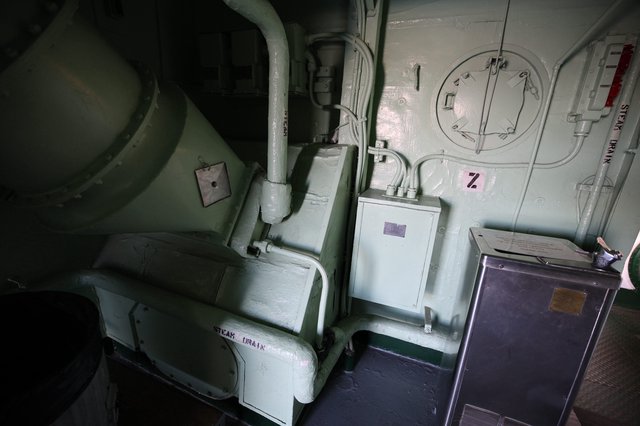 USS Hornet Engine Room Steam Turbine Control Station