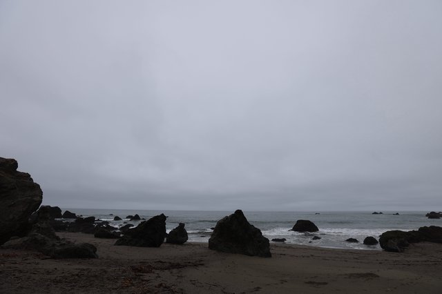Moody Overcast Coastline at Schoolhouse Beach