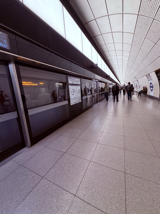 Modern Underground Station Platform with Curved Architecture