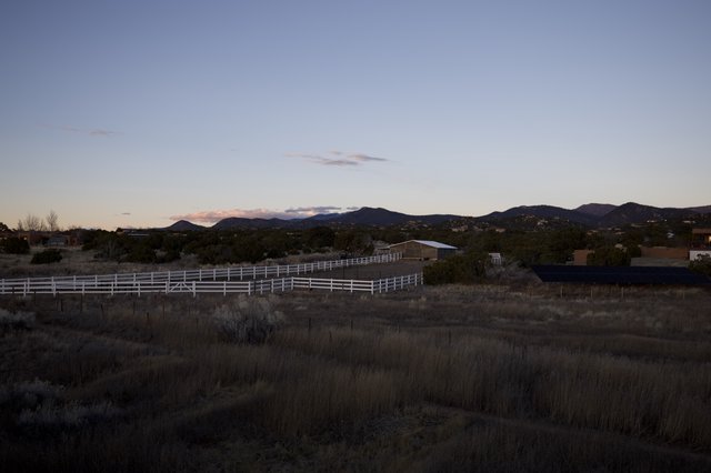 Twilight Over Santa Fe Ranch Country