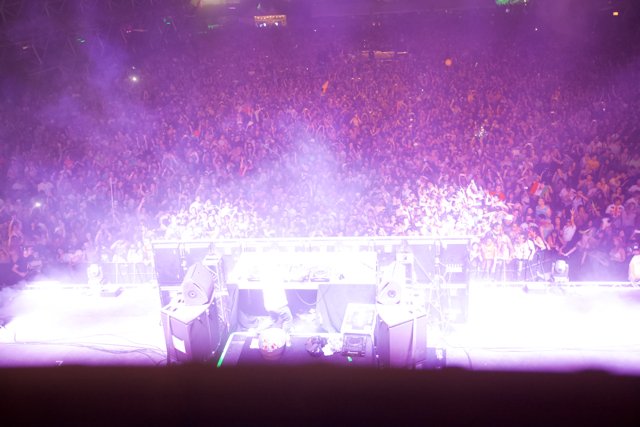 Purple Haze of the Concert Crowd