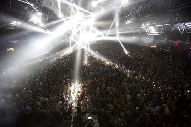 Beams of Light Illuminate Coachella Crowd