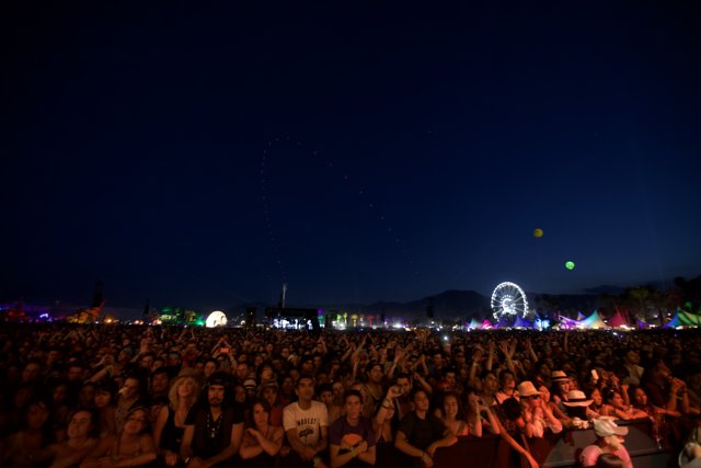 Coachella's Night Sky Explodes with Concert Audience
