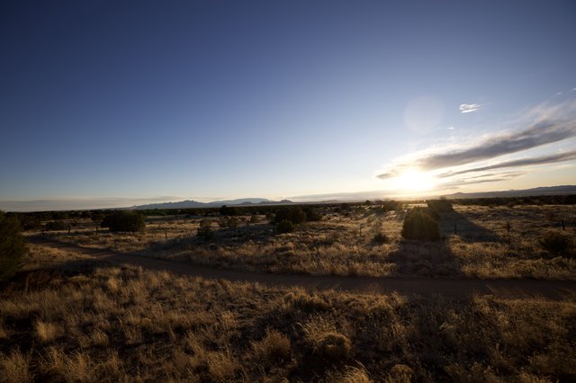 Sunset Over Desert Landscape in the American Southwest