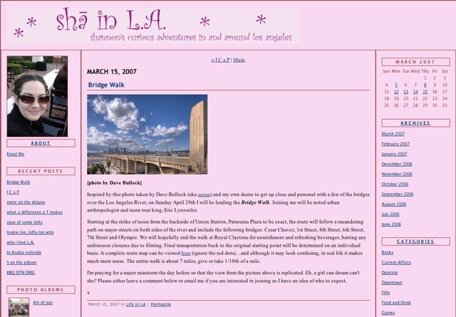 Pink Website featuring a Woman