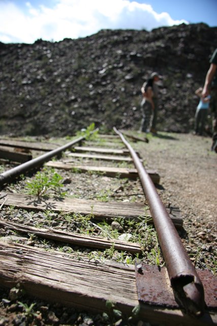 Rusty Railroad Track Walk