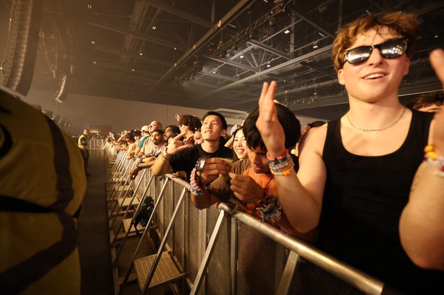 Euphoric Crowd Presses Against Barrier at Wobbleland