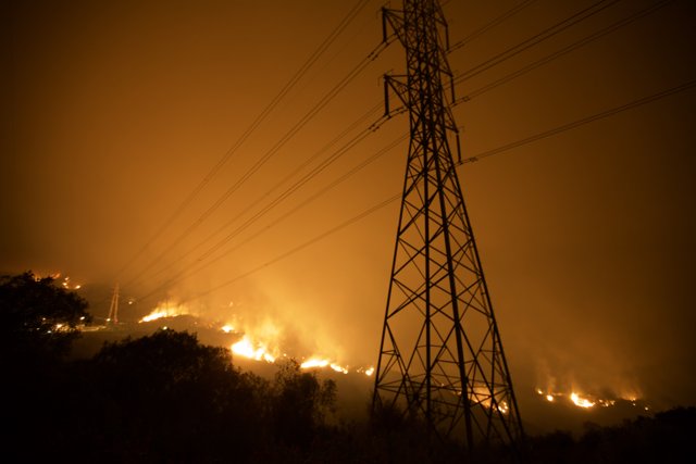 Wildfire Threatens Power Infrastructure