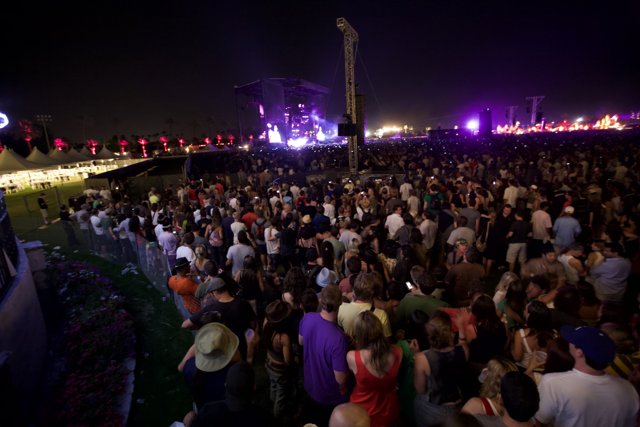 Coachella Crowd at Night