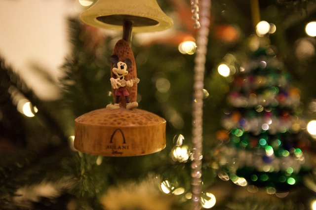 Vintage Mickey Mouse Christmas Ornament with Aulani Resort Base