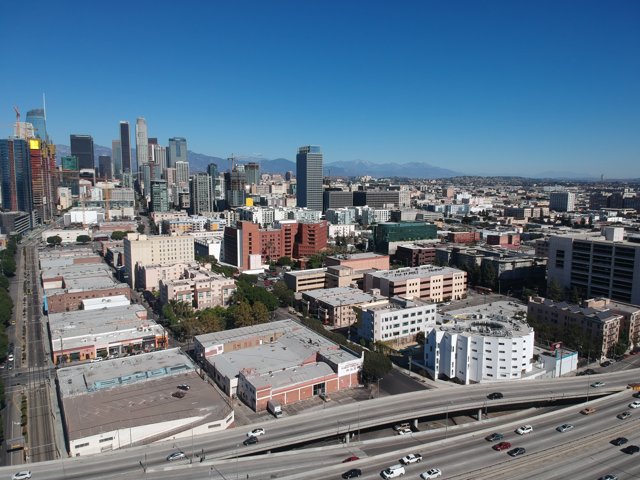 Aerial View of Los Angeles Cityscape