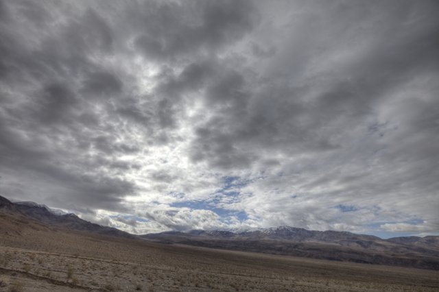 Majestic View of a Cloudy Desert Skyline