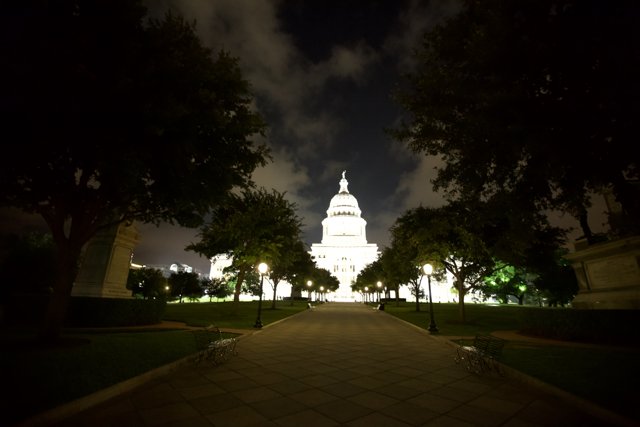 Night View of the Capitol Building