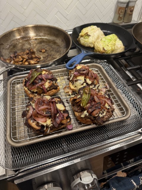 Gourmet Burger Feast at Home