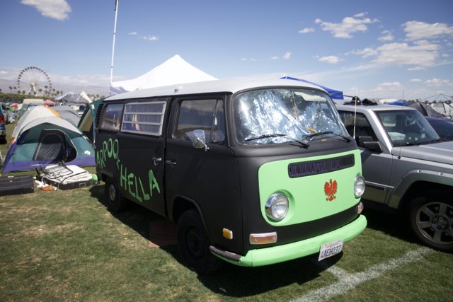 Green & Black Caravan at Coachella