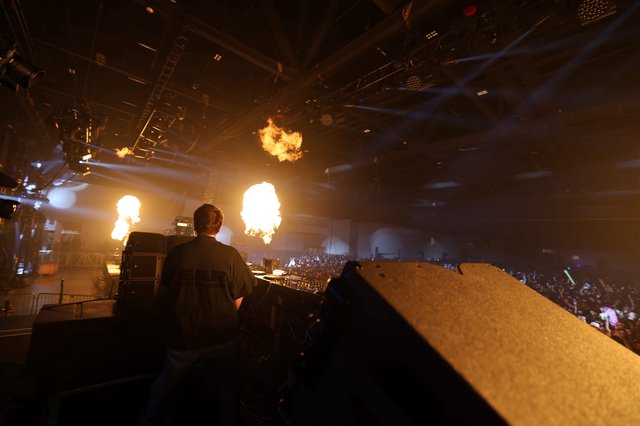 DJ Ignites Crowd with Pyrotechnic Fireballs at Wobbleland