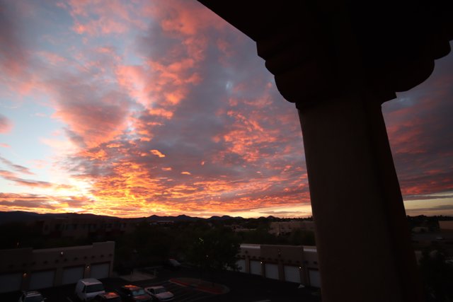 A Spectacular Sunset View from the Balcony