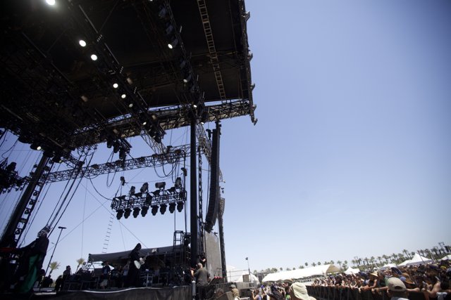 Stage Lights and Crowds at Coachella