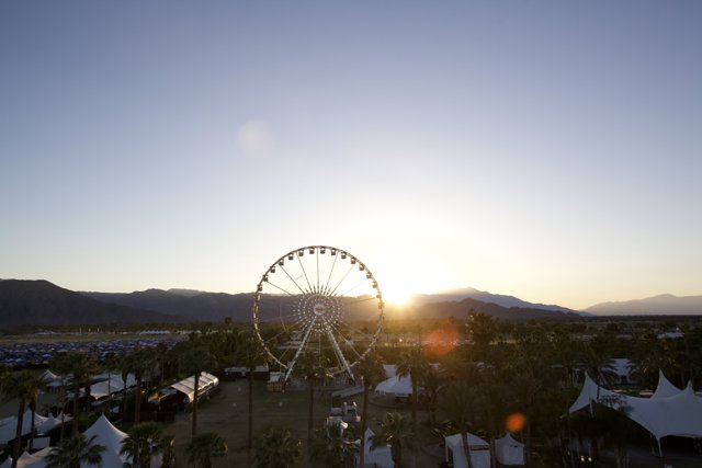 The Magic of the Ferris Wheel at Sunset
