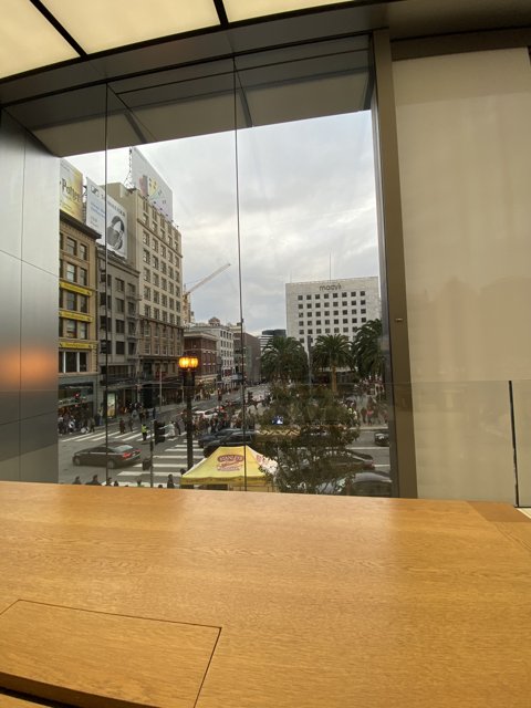 Apple Store with a View of the City
