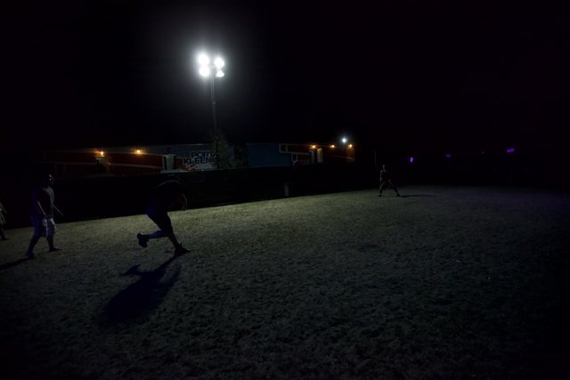 Night Soccer Game Under the Stars