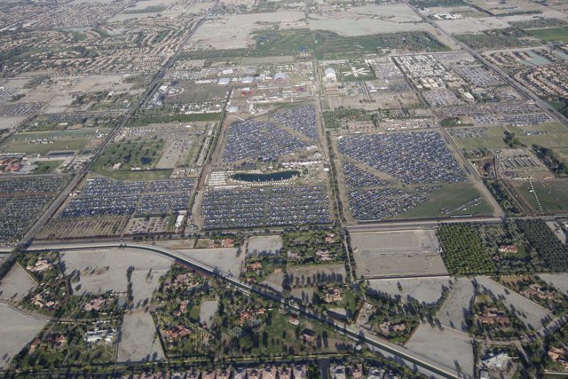 Aerial View of Coachella Valley's Solar-Powered Outdoors