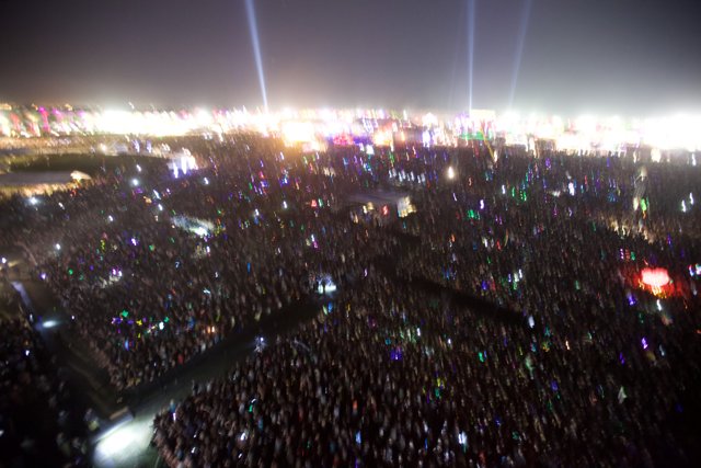 Lights and a Lively Crowd at Coachella