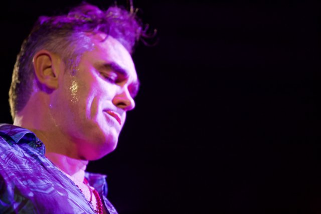 Morrissey Rocks Coachella with Purple Hair
